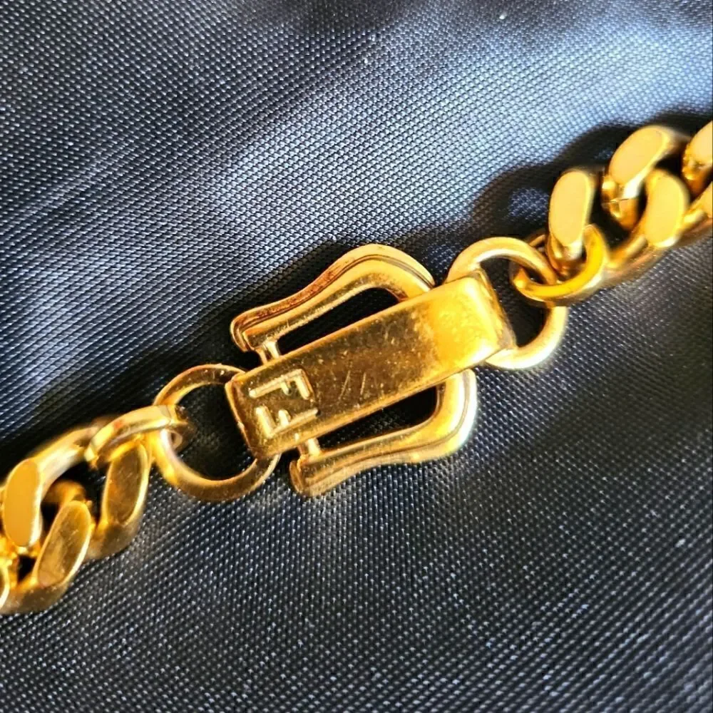Fendi Goldtone Buckle Bracelet Vintage
